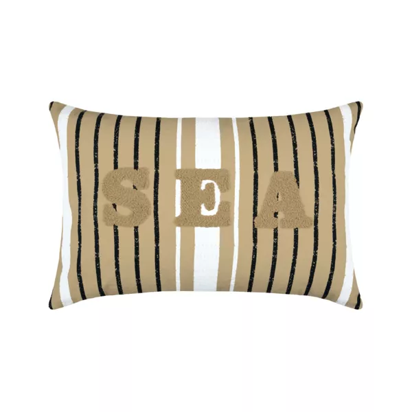 Coj�n rectangular de algod�n (40 x 60 cm) Mar�timo Beige