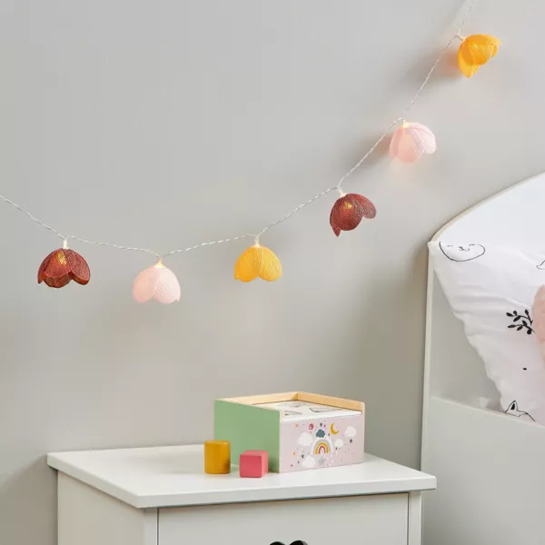 Guirlande lumineuse LED enfant (135 cm) Fleurs Multicolore