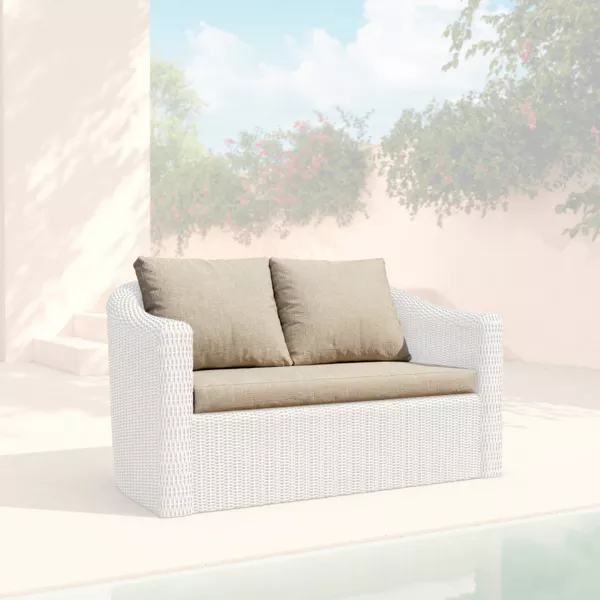 Housses de coussin de remplacement pour Canap� 2 places Calvi Taupe