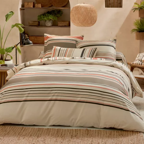 Housse de couette coton lav� (200 x 200 cm) Hugo Corail