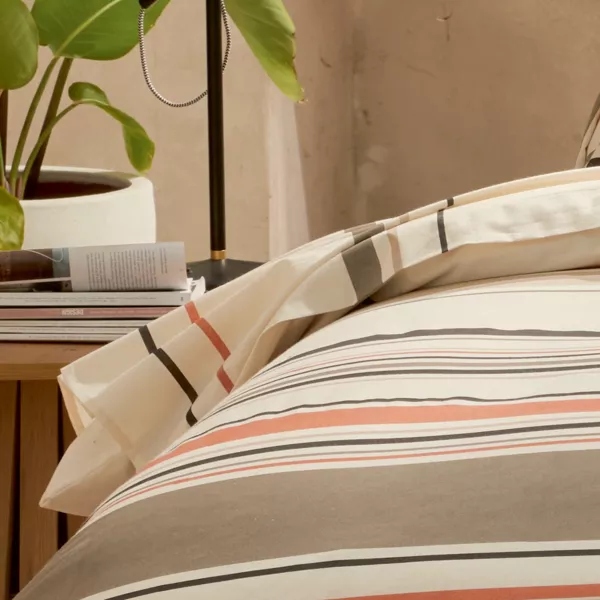 Drap plat coton lav� (280 x 310 cm) Hugo Corail