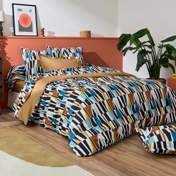 Housse de couette coton (260 x 240 cm) Pietro Multicolore