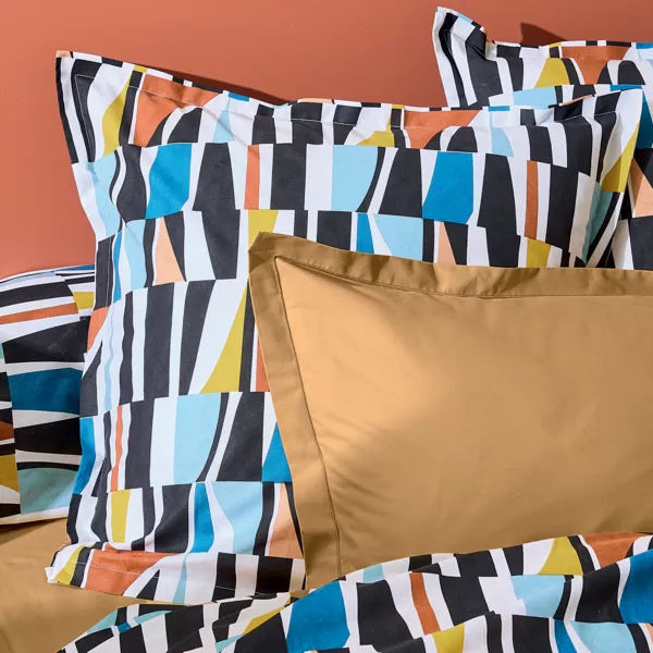 Taie d'oreiller carr�e coton (65 x 65 cm) Pietro Multicolore