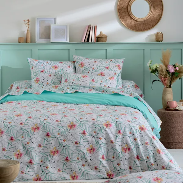 Housse de couette percale de coton (200 x 200 cm) Roxane Multicolore