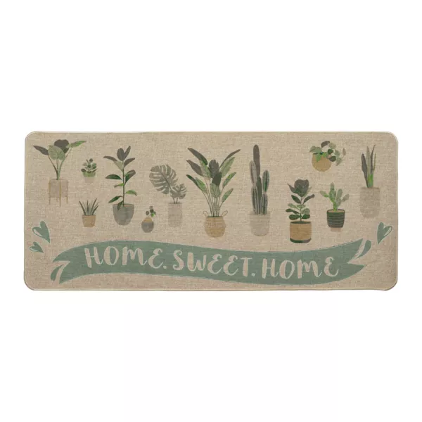 Teppich Eingang rutschfest (50 x 120 cm) Home Sweet Home Beige - Teppiche & Matten