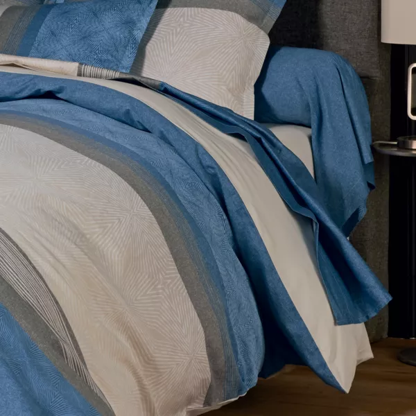 Bettlaken Baumwollsatin (240 x 310 cm) Tiago Blau