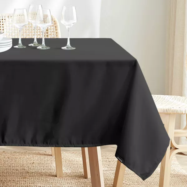 Nappe carr�e anti tache (100 x 100 cm) Elise Noire