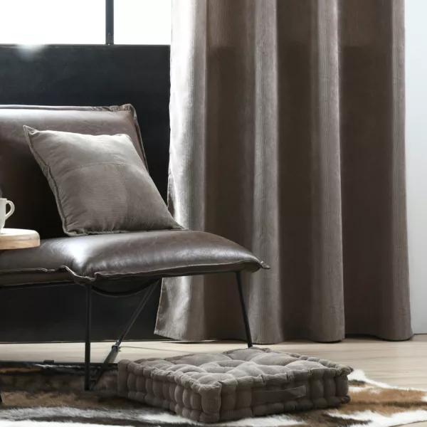 Tenda in velluto (140 x 260 cm) Dandy Tortora