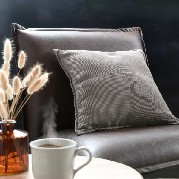 Coussin carr� velours (45 x 45 cm) Dandy Taupe