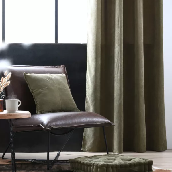 Vorhang Samt (140 x 260 cm) Dandy Khakigr�n