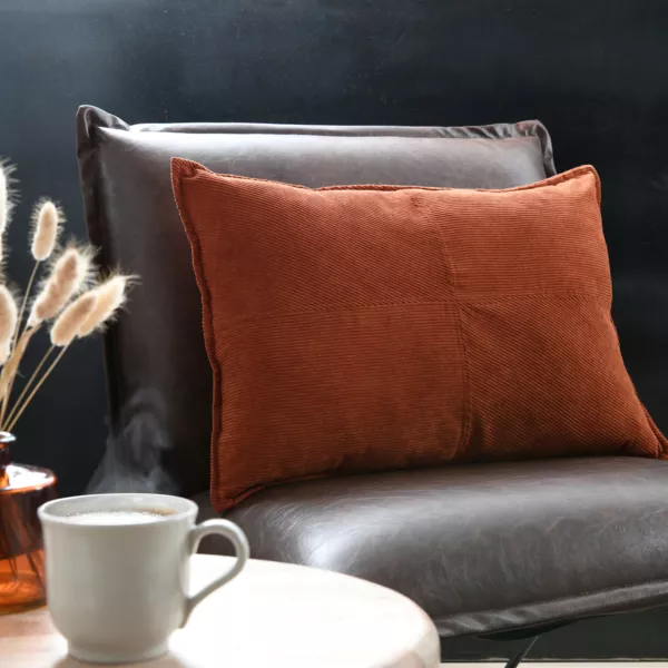 Rechthoekig fluwelen kussen (40 x 60 cm) Dandy Terrakotta