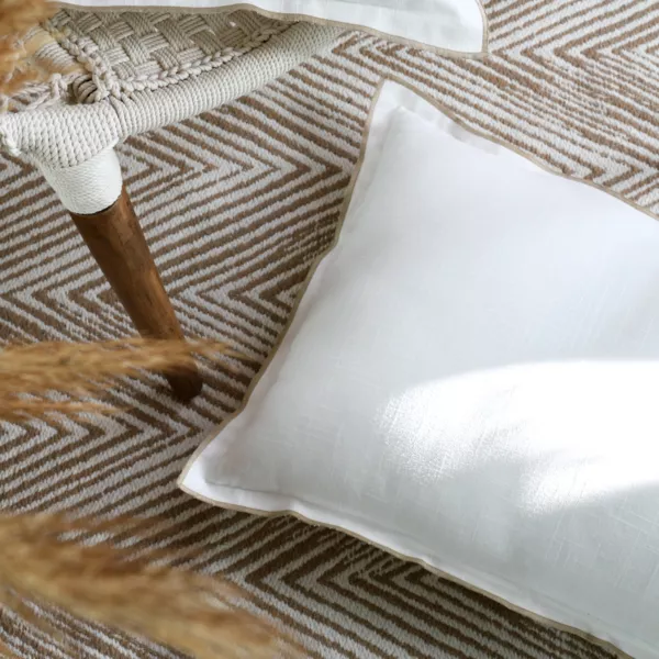 Coussin rectangulaire coton (40 x 60 cm) Helios Blanc