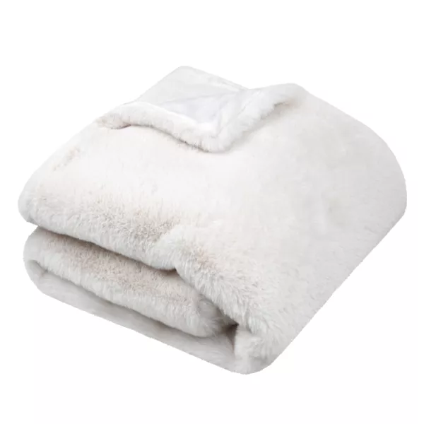 Plaid fausse fourrure (130 x 160 cm) Bostan Ecru