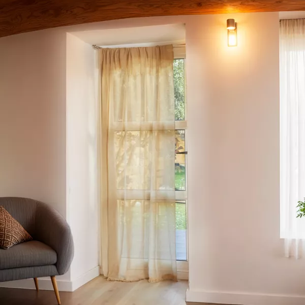Tenda per porta in tessuto (135 x 225 cm) Natural Tortora