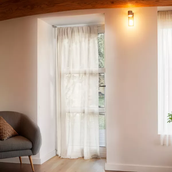 Rideau de porte tiss� (135 x 225 cm) Natural Ecru