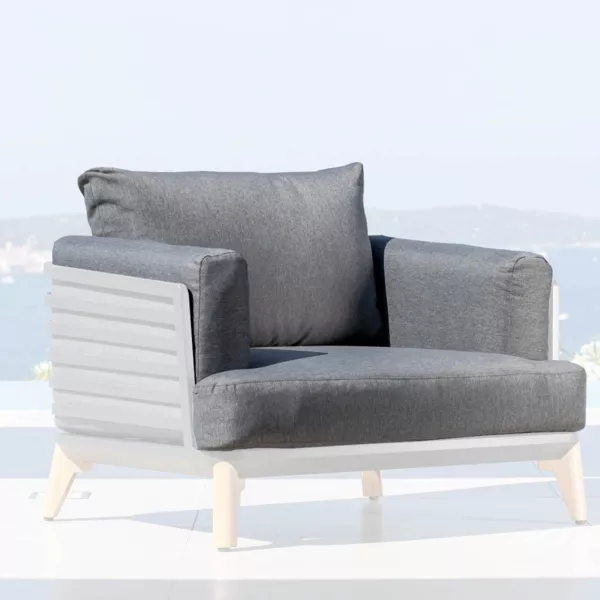 Housses de coussin de remplacement pour Fauteuil Monte Carlo Gris anthracite