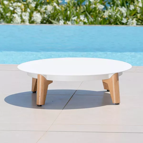 Mesa de centro redonda (D68 cm) Monte Carlo - Blanco