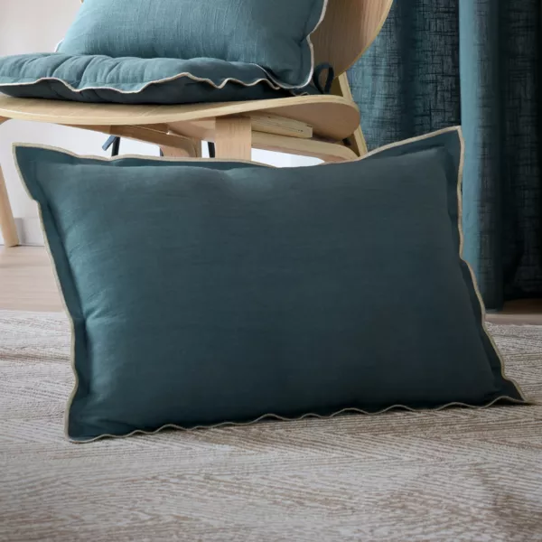 Coussin rectangulaire coton (40 x 60 cm) Helios Bleu