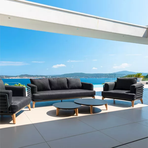 Loungeset Monte Carlo Antraciet - 5 zitplaatsen