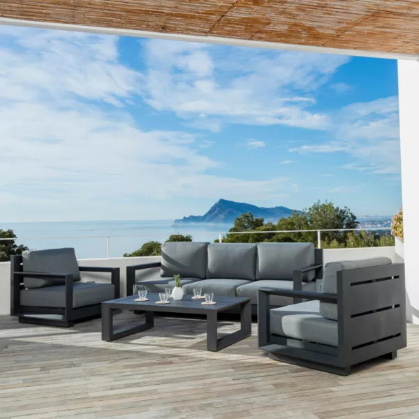 Loungeset Elba Antracietgrijs - 5 zitplaatsen