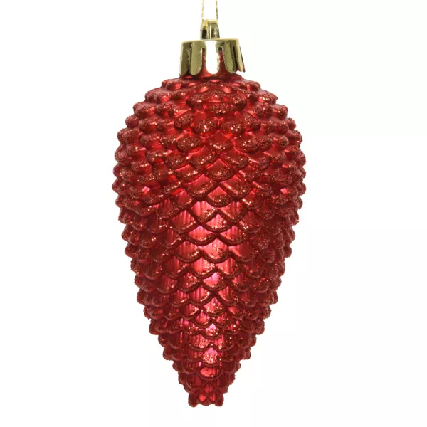 Set di 6 pigne Alpine Rosso