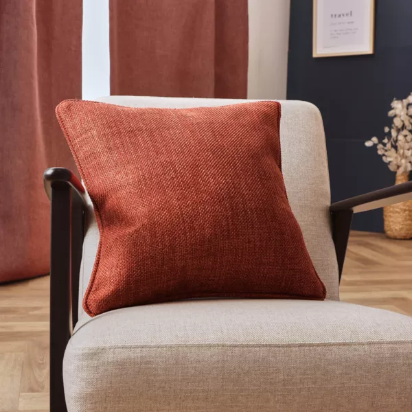 Coussin carr� tiss� (45 x 45 cm) Alba Terracotta