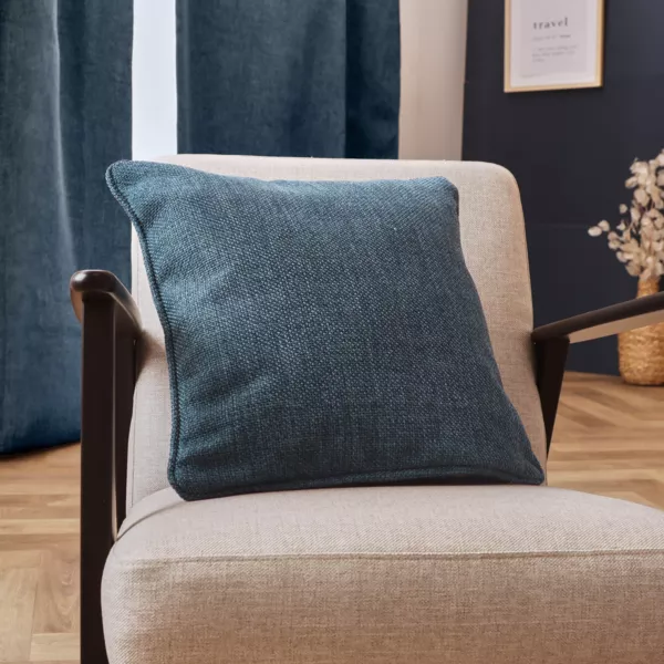 Coussin carr� tiss� (45 x 45 cm) Alba Bleu