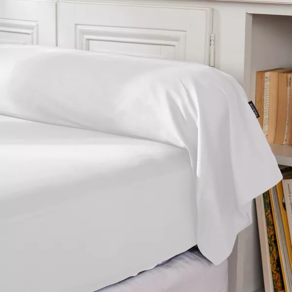 Taie de traversin percale de coton (L185 cm) Cali Blanc