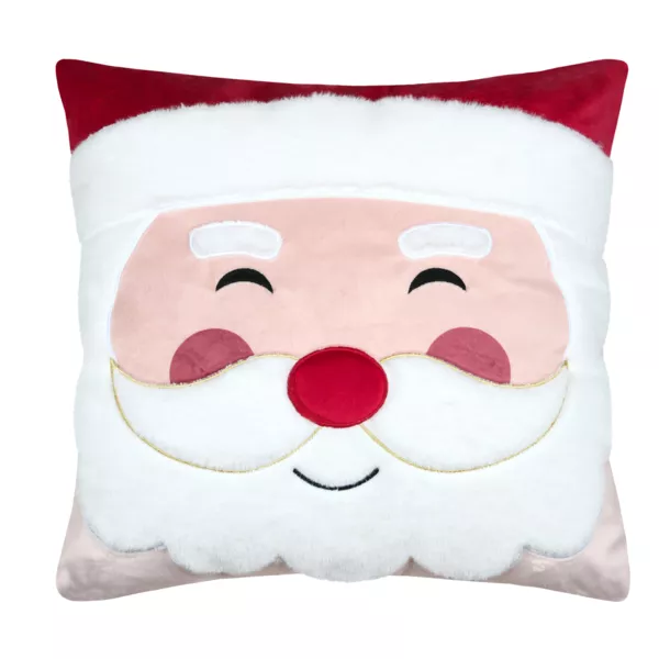 Kerstkussen vierkant (45 x 45 cm) Hohoho Vrolijk Kerstfeest Rood