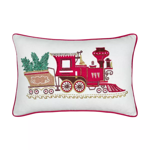Kerstkussen rechthoekig (35 x 55 cm) Gifted Rood