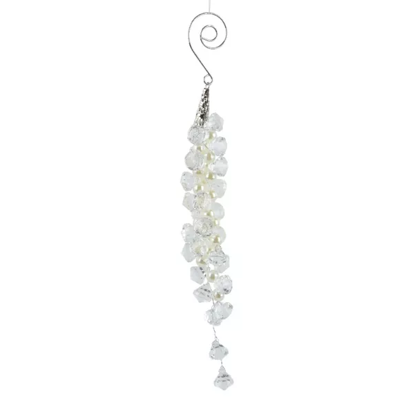 Adorno colgante de Navidad (H15 cm) Diamantes de Escarcha Transparente