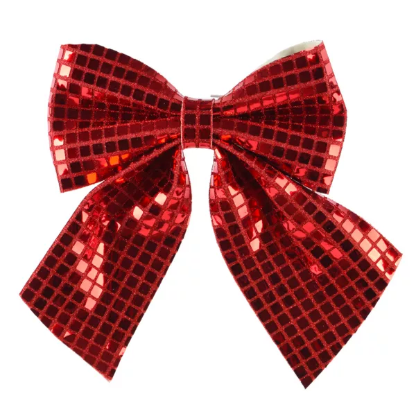 Noeud de No�l (H24 cm) Disco Rouge