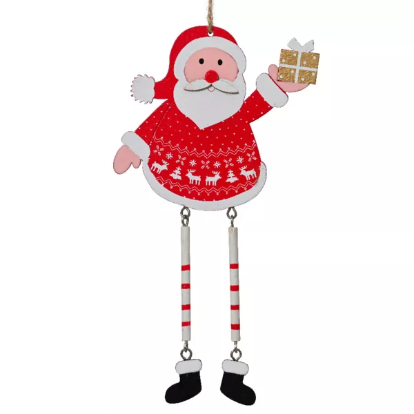 Weihnachtsanh�nger aus Filz (H20 cm) Papa Santa Rot