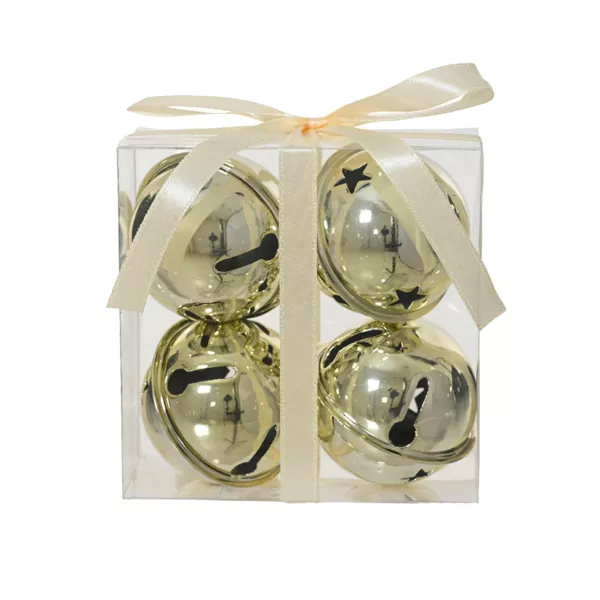 S�t med 4 klokker i metal (D11 cm) Christmas Nova Guld