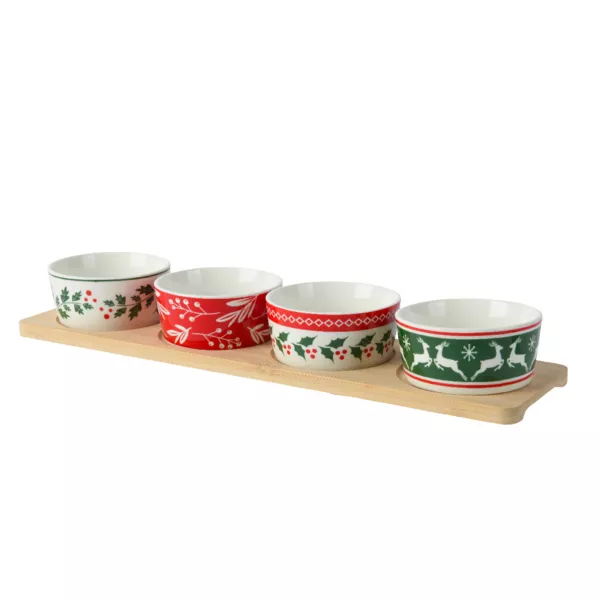 Set � tapas 4 bols (10 x 38 cm) Magie de No�l Multicolore