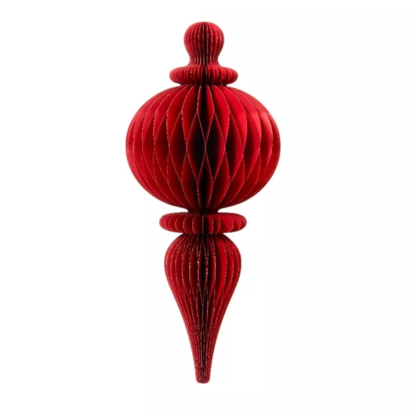 Decorazione natalizia da appendere in carta (H80 cm) con chiusura magnetica Rossa