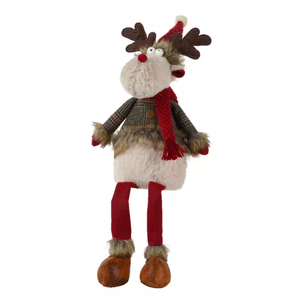 Reno de patas flexibles (H70 cm) Duncan bufanda Roja