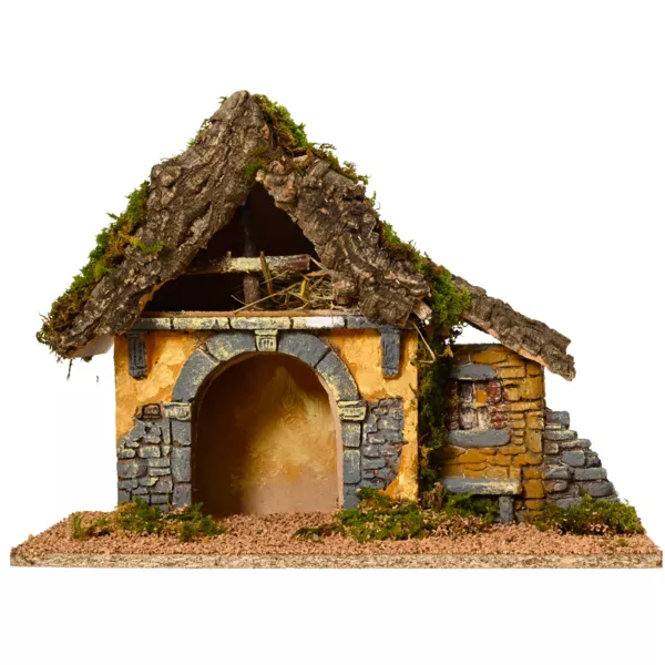 Leere Weihnachtskrippe (H�he 27 cm) Heilige Lea