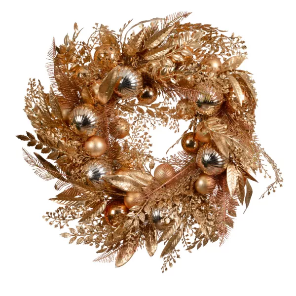 Couronne de No�l (D50 cm) Majesty Or cuivr�