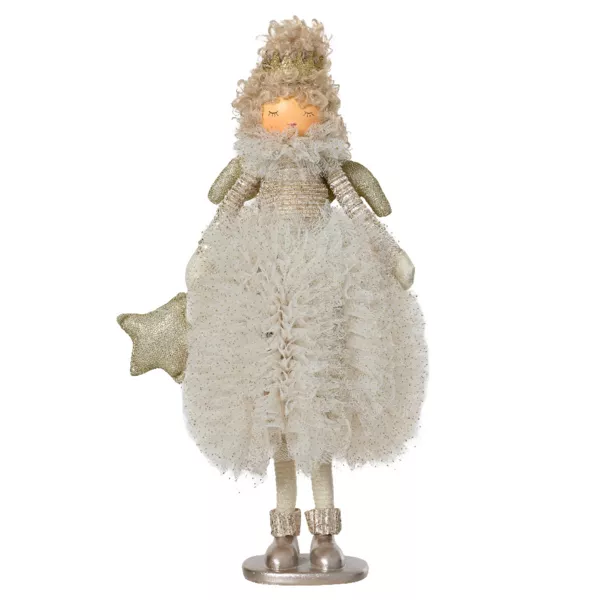 Ange de Noël debout (H43 cm) Etoile scandinave Dorée