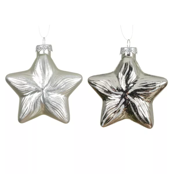 2er Set Glasanh�nger (H10 cm) Celestial Sterne Silber