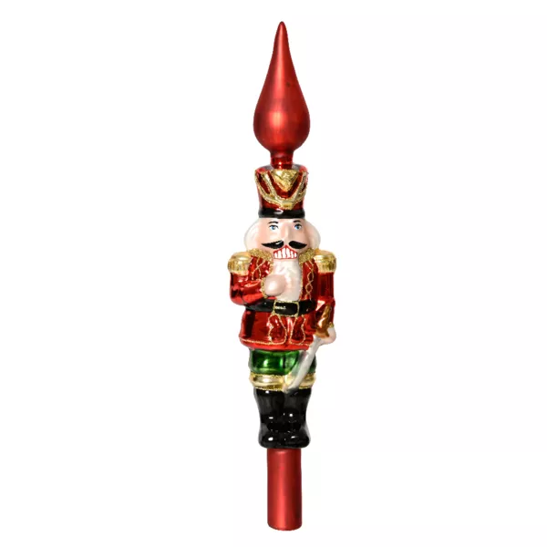 Puntale albero di Natale in vetro Schiaccianoci Multicolore