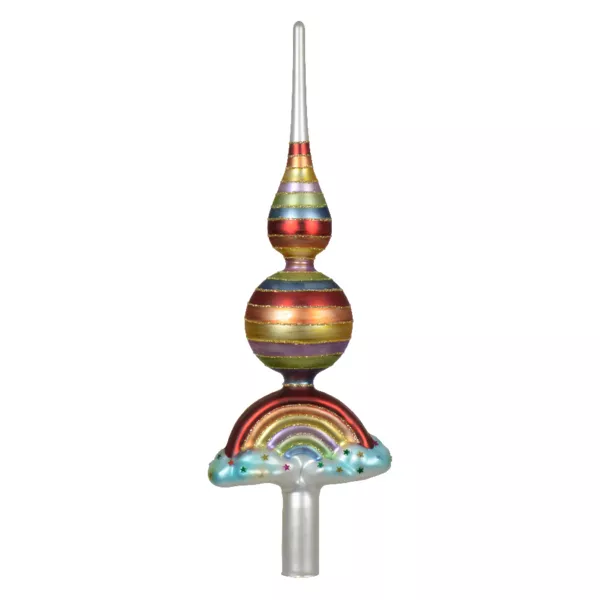 Glas Kerstboomtopper Regenboog Multicolor