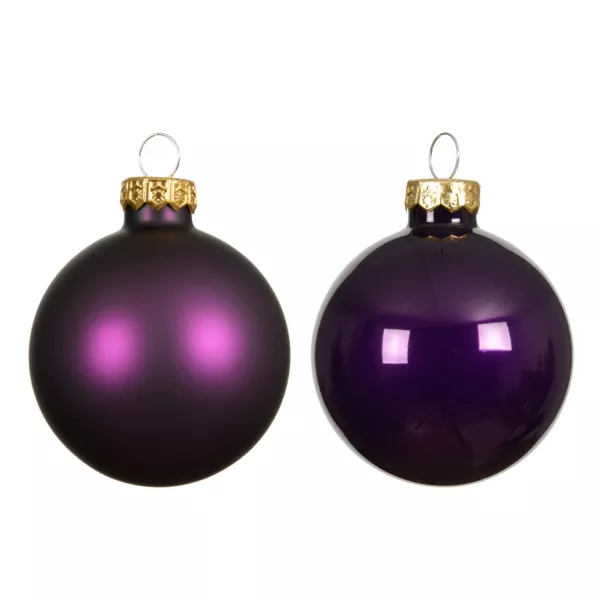 Set di 4 palline di Natale in vetro (D100 mm) Boreale Fico