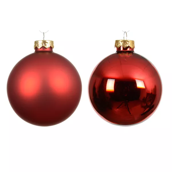 Set di 4 palline di Natale in vetro (D100 mm) Boreale Rosso