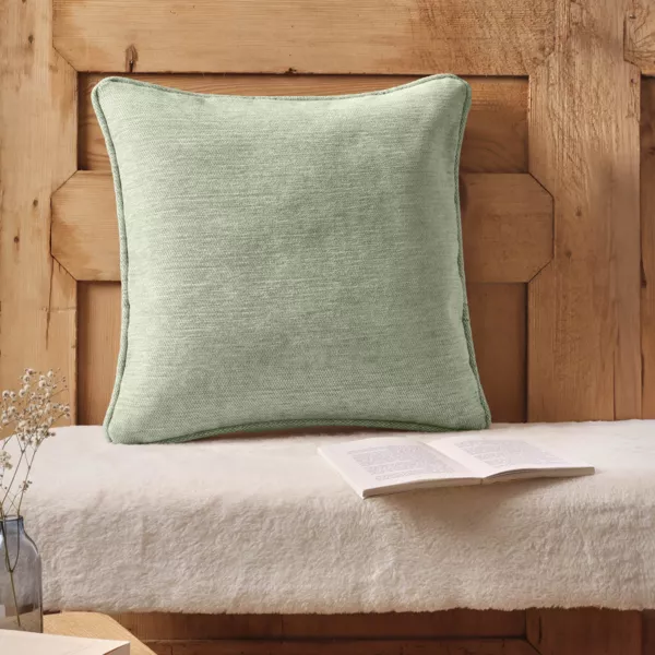 Coussin carr� tiss� (45 x 45 cm) Magnus Vert eucalyptus