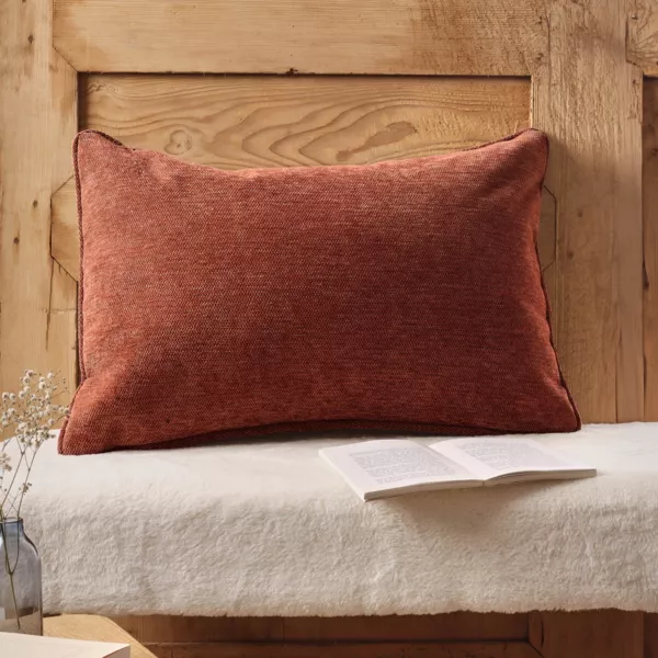 Coussin rectangulaire tiss� (40 x 60 cm) Magnus Terracotta