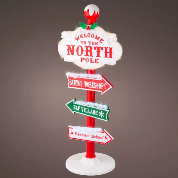 Carteles luminosos para colocar 59 LED (H95 cm) Polo Norte Blanco c�lido y fr�o