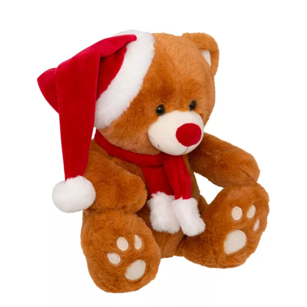 Knuffelbeer (H34 cm) Loulou rode sjaal