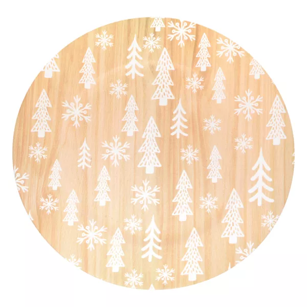 Set di 12 sottopiatti effetto legno Abeti Bianchi